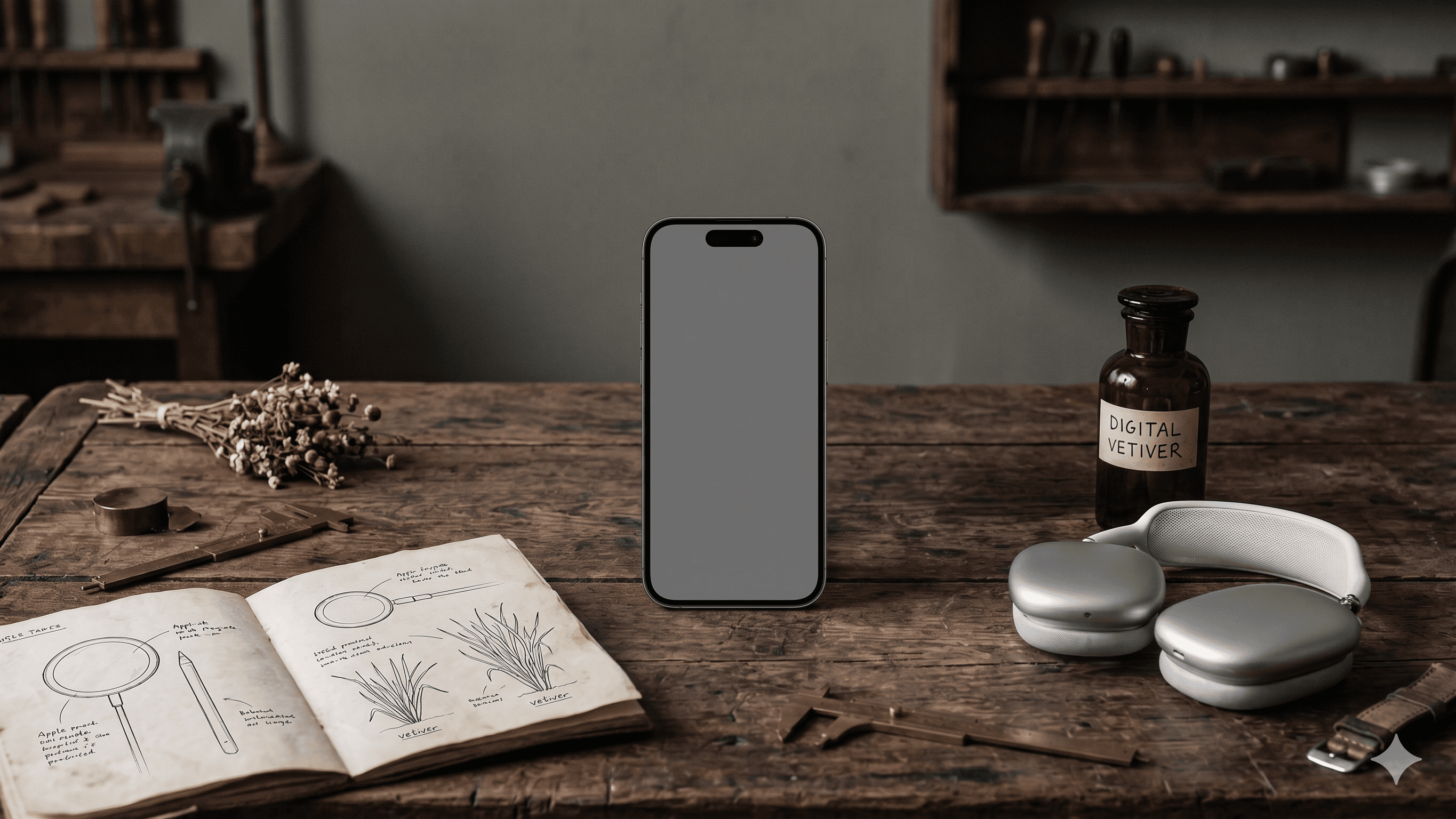 Warm-toned editorial still life